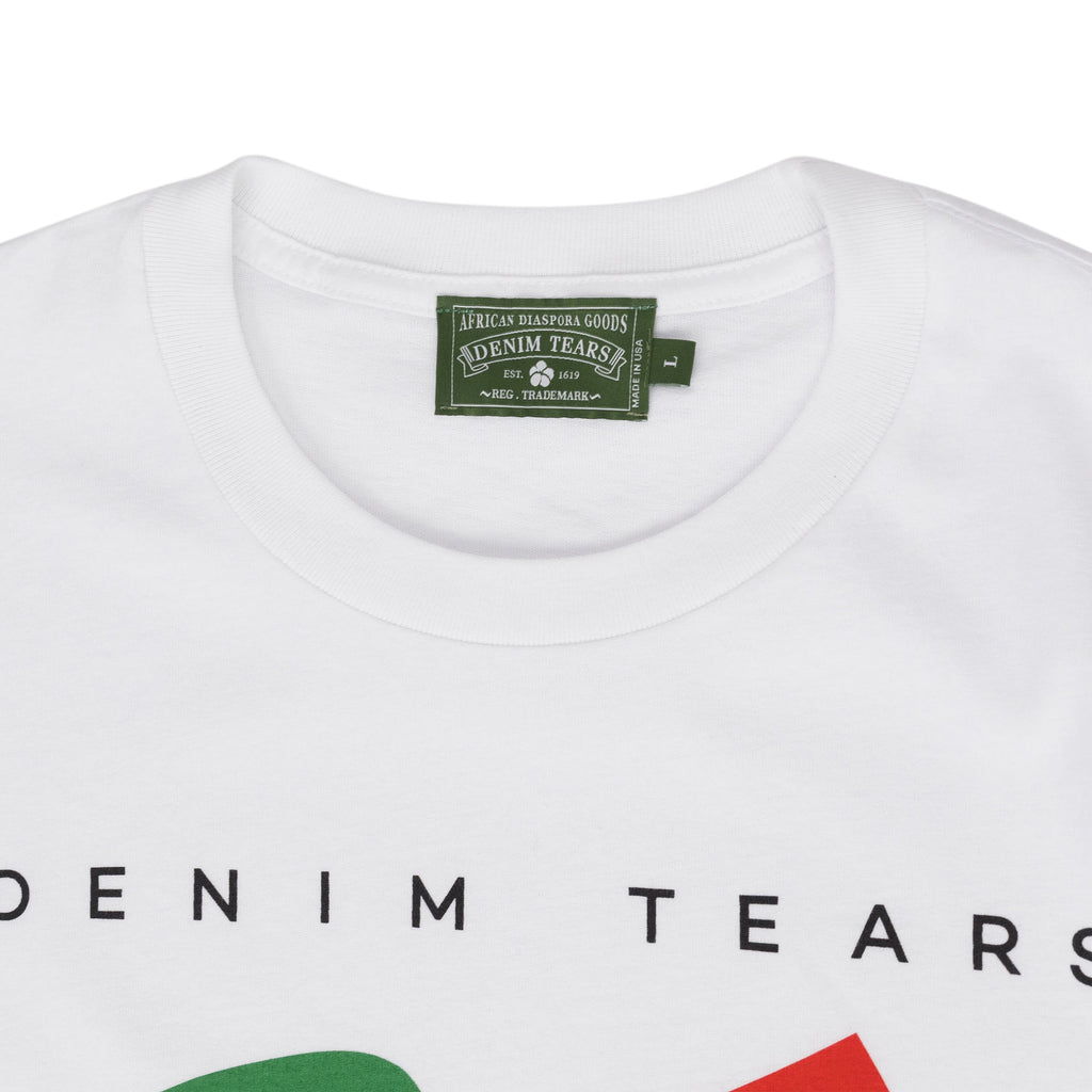 White Denim Tears America Graphic Short‑Sleeve T‑Shirt Streetwear Tee