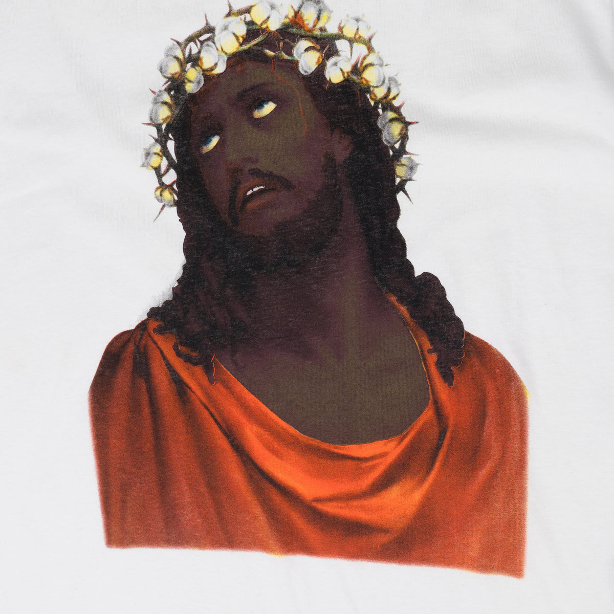 Denim Tears White Crown Made of Cotton T-Shirt