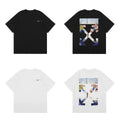 Off-White Landscape Painting Arrow Cross Print Short Sleeve T-Shirt