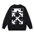 Off-White Black Polka Dot Block Arrow Crewneck Sweatshirt